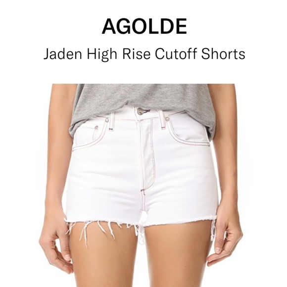 Agolde Pants - Agolde Jaden High Rise Cut Off Button Fly Short 26
